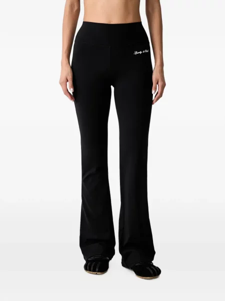Leggings Sporty & Rich cu imagine evazate negru