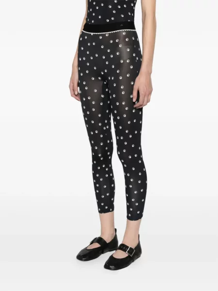 Leggings Marine Serre din jerseu negru