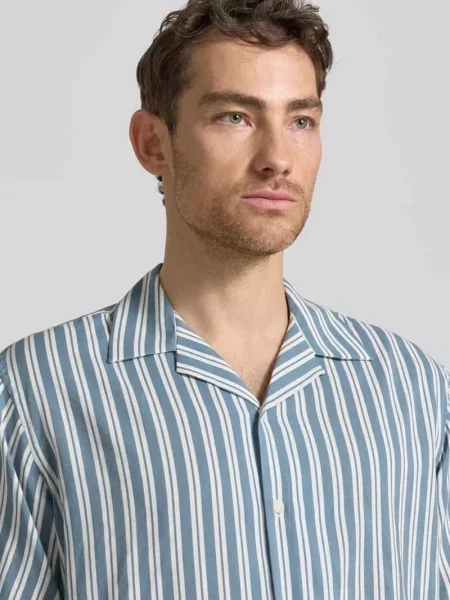 Koszula casualowa o kroju relaxed fit z mieszanki bawełny ekologicznej i modalu model RELAXAIR' Selected Homme