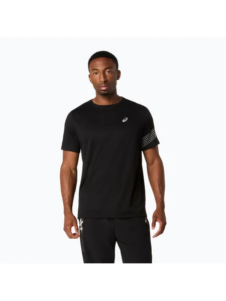Tricou de alergare pentru bărbați ASICS Icon SS performance black/cream negru