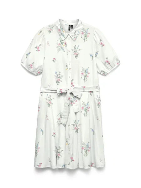 VERO MODA Košeľové šaty VMDICTHE modrá / tmavozelená / ružová biela