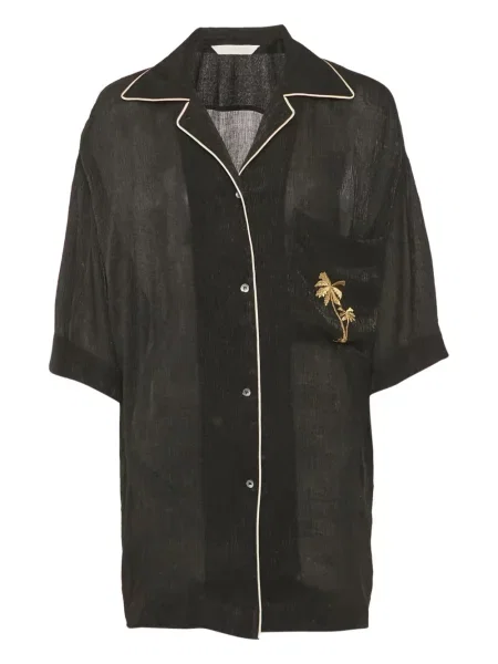Cămașă Palm Angels cu broderie negru