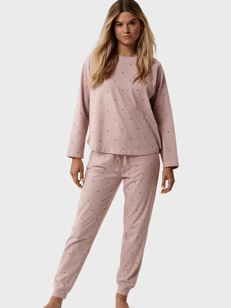 Піжама Atlantic з принтом рожева