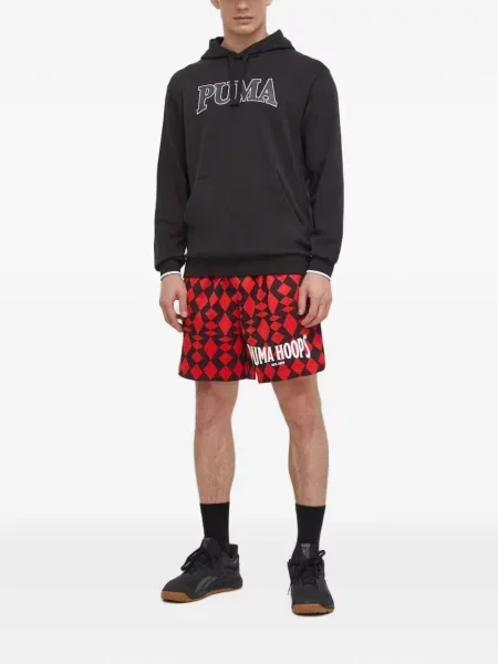 Pantaloni scurți Puma cu imagine roșu