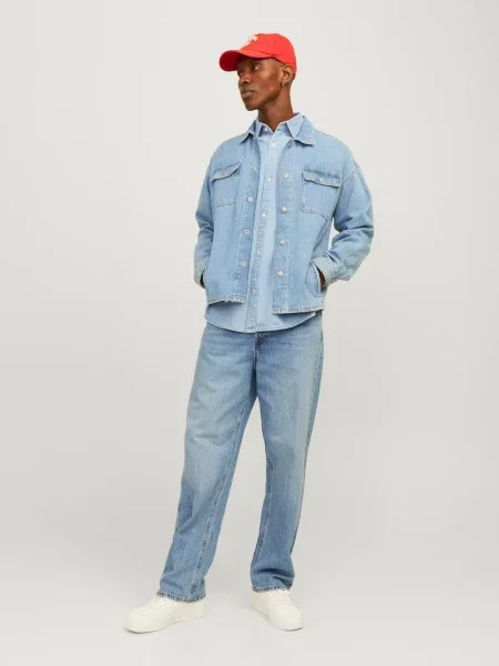 JACK & JONES Džínsy JJIAlex denim modrá