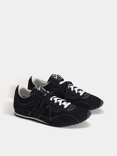 Кожаные кеды Vans черные