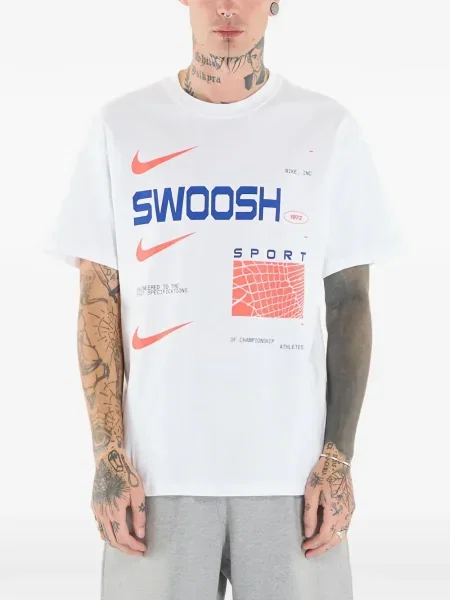 Tricou Nike cu decolteu în V alb