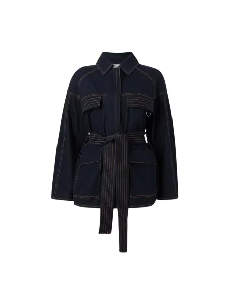 MM by Max Mara kurtka jeansowa WEST niebieska