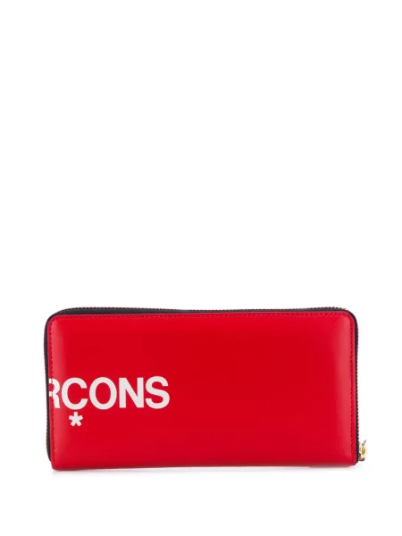 Portfel Comme Des Garçons Wallet z nadrukiem czerwony