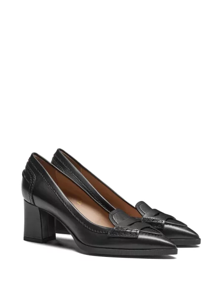 Pantofi cu toc Santoni cu bretele negru