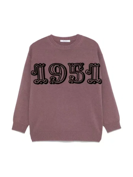 Sweter Max Mara wełniany fioletowy