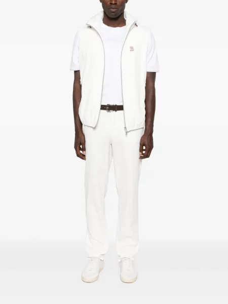 Tricou Brunello Cucinelli cu broderie alb