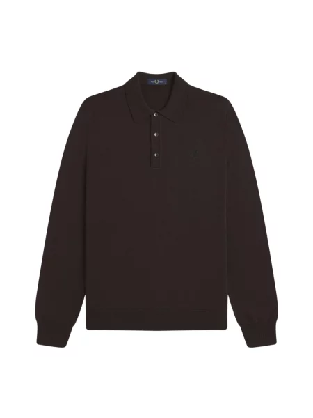 Fred Perry Sweter Mężczyźni Wełna S brązowy