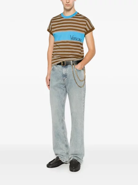 Tricou Versace cu broderie maro
