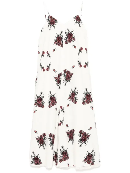 Sukienka Midorikawa garniturowa na ramiączkach biała