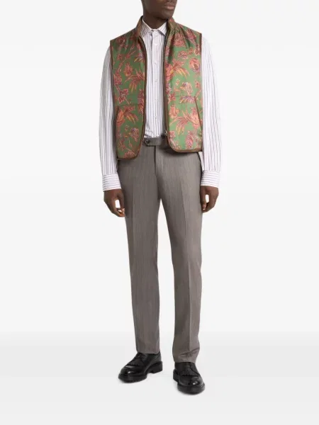 Reversibil vestă Etro de lână verde