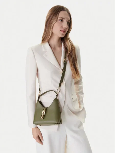 Furla Torebki Kobieta ONE SIZE Skóra Iride Mini Hobo zielony