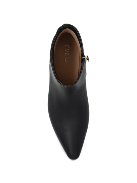 Cizme scurte Furla din piele negru