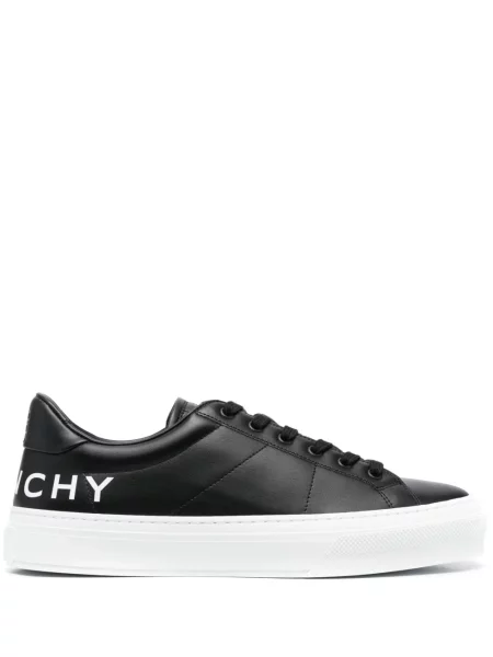 Sneakerși Givenchy din piele cu imagine negru