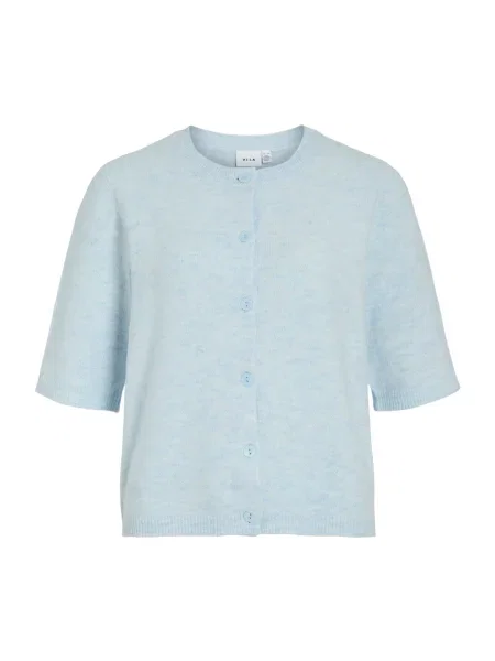 VILA Geacă tricotată VILIGA deschis albastru