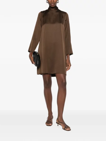 Rochie mini Dixie cu funde maro