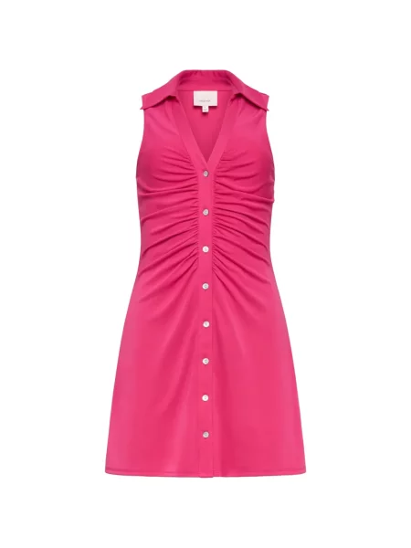 Rochie Cinq A Sept cu volane roz