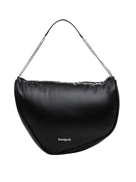 Geanta crossbody Desigual cu motiv cu inimi negru