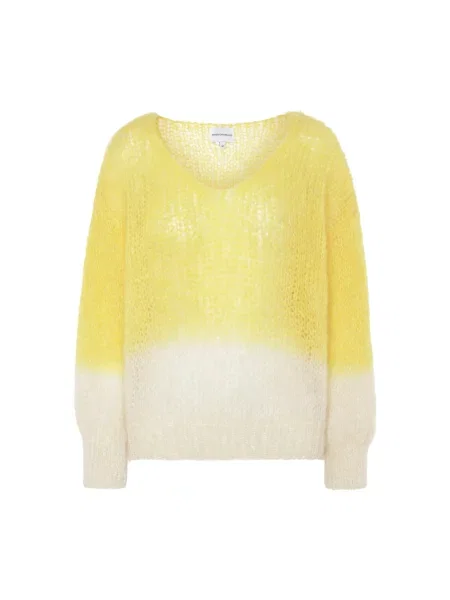 Sweter Americandreams wełniany żółty