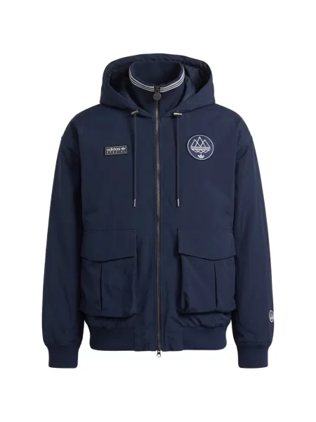 Mikina s kapucňou Adidas modrá