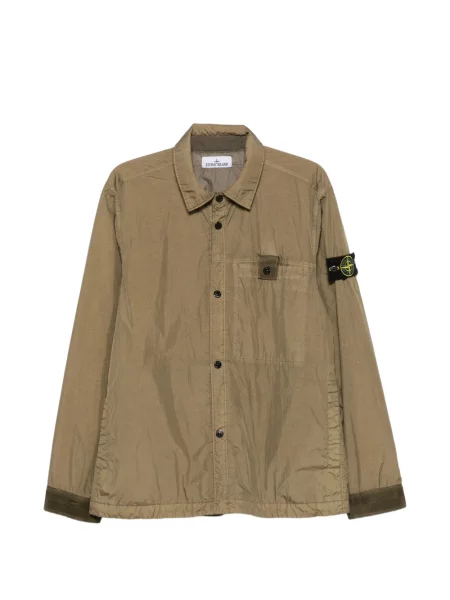 Könnyűsúlyú dzseki Stone Island strasszokkal zöld