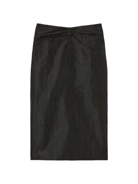 Fustă midi Twinset cu funde negru