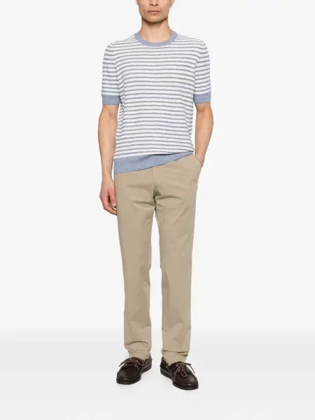 Tricou Gran Sasso cu dungi scurt albastru
