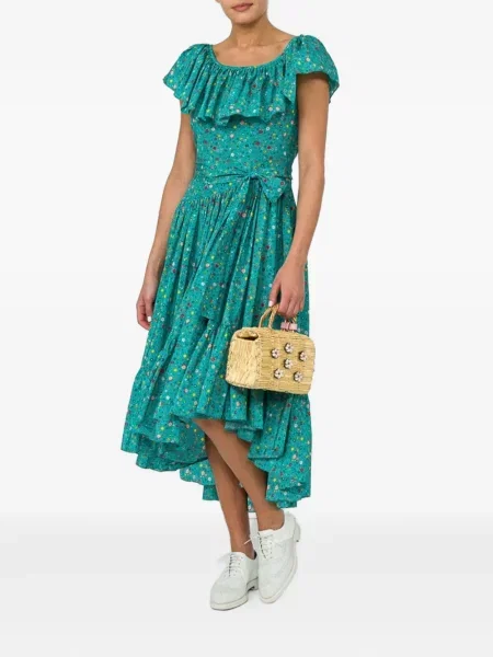 Rochie Lhd cu volane de costum verde