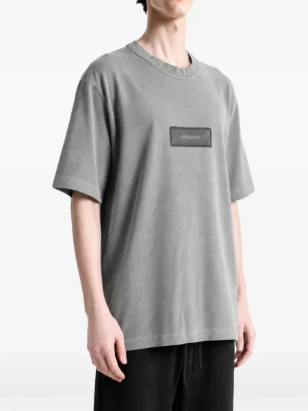 Tricou Stone Island din jerseu cu strasuri gri