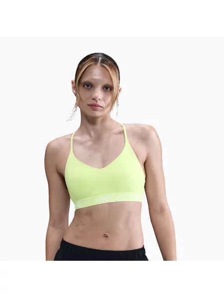 Спортен сутиен Nike Dri-Fit Indy Light Support light lemon twist/white pearl бяло