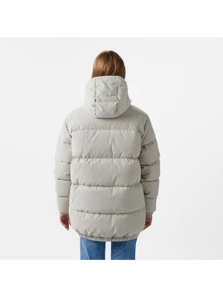 Lacoste Relaxed Fit Pikowana Kurtka Z Kapturem szara