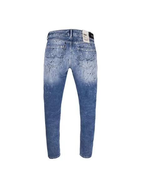 Skinny spodnie Pepe Jeans niebieskie