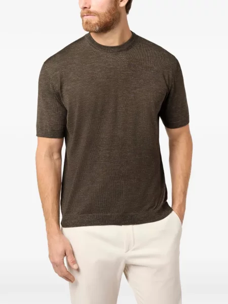 Scurt tricou Paul & Shark tricotate maro