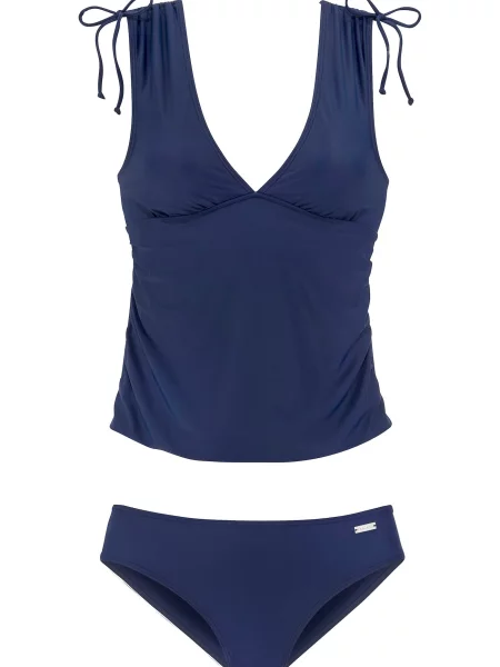 LASCANA Costum de baie Tankini marin albastru