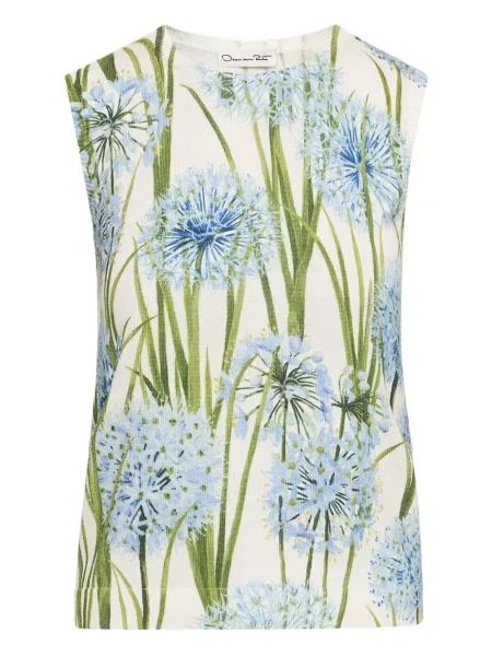 Top Oscar De La Renta alb