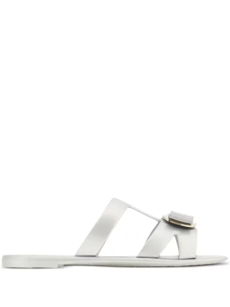 Papuci Ferragamo argintiu