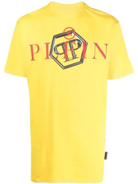 Tricou Philipp Plein cu imagine galben