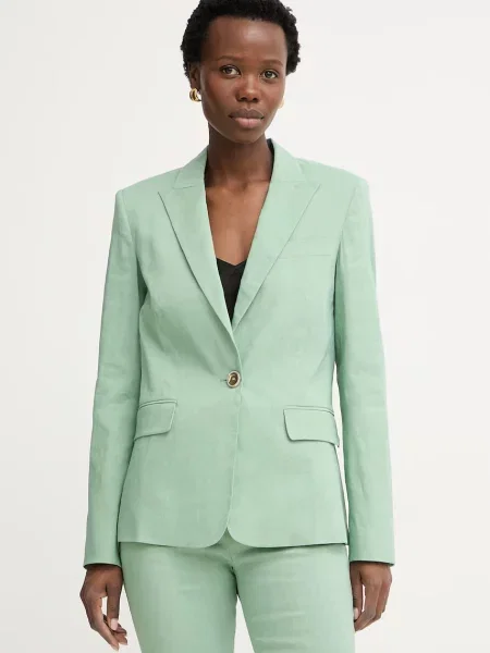 Pinko sacou cu un singur rând de pentru femei din in verde