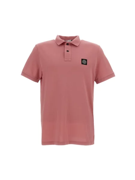 Koszulka polo Stone Island z kamieniami różowa