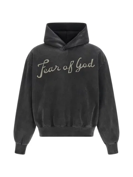 Hanorac cu glugă Fear Of God cu imagine gri