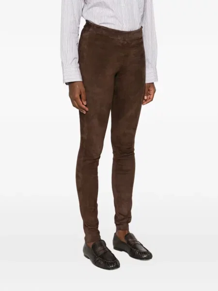 Pantaloni Arma din piele de căprioară maro
