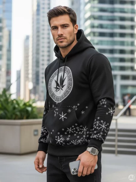 Bluza z nadrukiem Dstreet czarna