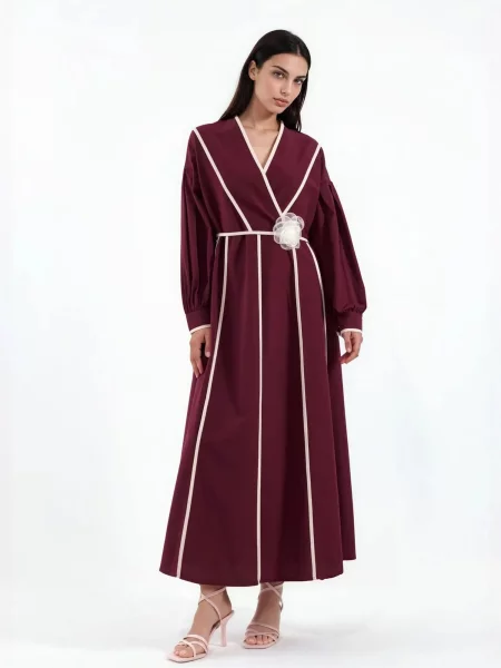 MSN Collection Šaty burgundská červeň
