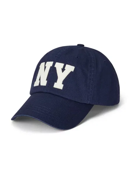 Polo Ralph Lauren czapka z daszkiem granatowy z aplikacją niebieska