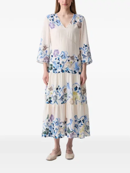 Rochie maxi Munthe cu model floral cu imagine